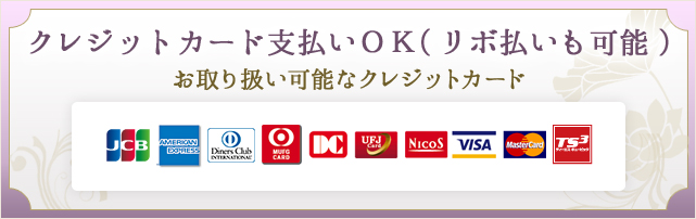 クレジットカード支払いOK